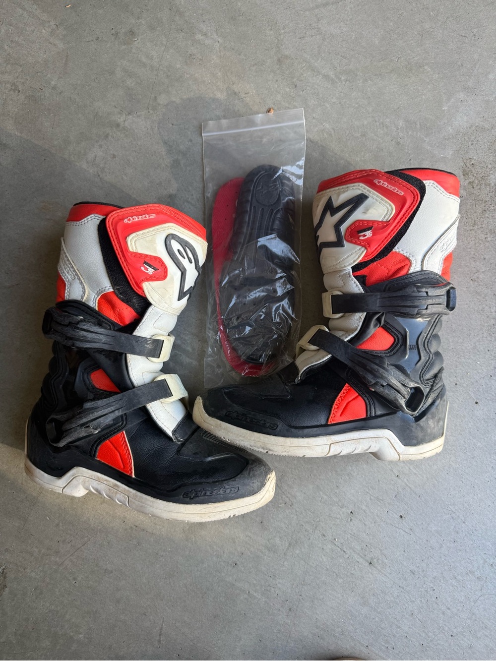Alpinestars Kids Motocross Boots in Red, Black & White